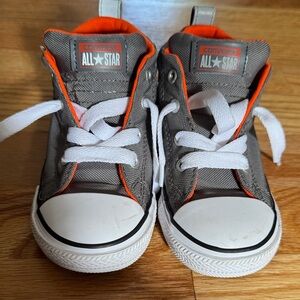 Converse Kids' Gray and Orange Sneakers